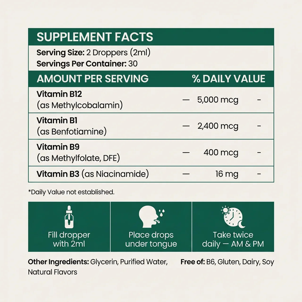 Sublingual B-Complex Drops